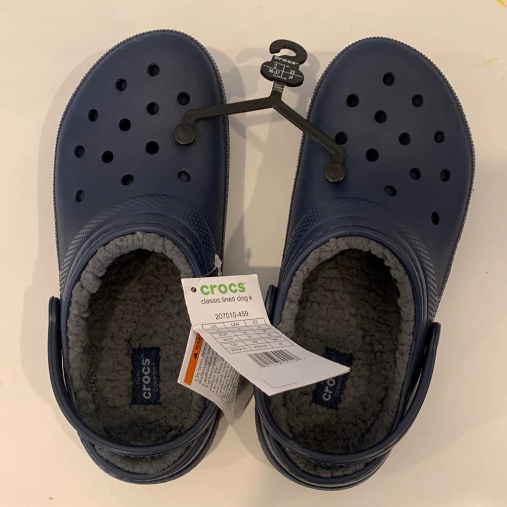 Kids classic lined crocs